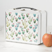 砂漠の開花のステップ|ピンクパターン メタルランチボックス (インサイチュ)