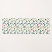 砂漠の開花のステップ|ピンクパターン ヨガマット (正面(横))