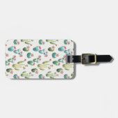 砂漠の開花のステップ|ピンクパターン ラゲッジタグ (正面横)