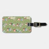 砂漠の開花のステップ|緑パターン ラゲッジタグ (正面横)