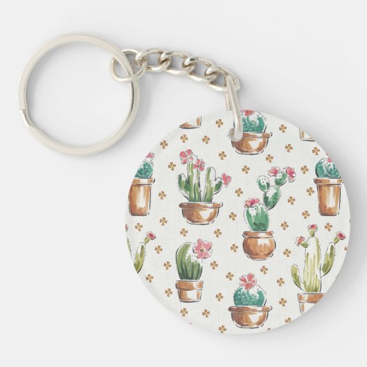 砂漠の開花のステップ|花パターン キーホルダー (正面)