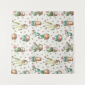 砂漠の開花のステップ|花パターン タペストリー (正面)