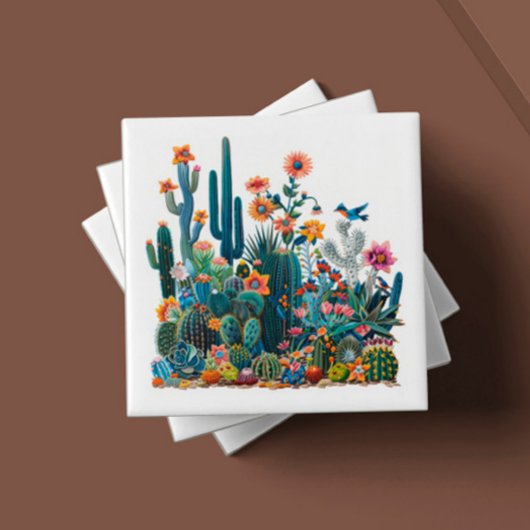 砂漠の開花緑豊かなミラージュ タイル