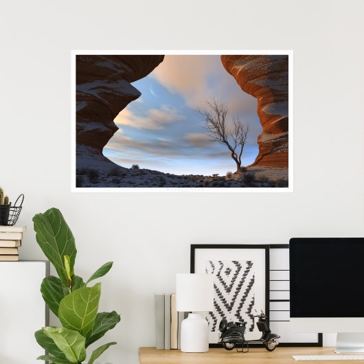 砂漠の雪 ポスター (ホームオフィス)