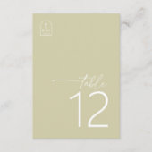 砂漠の雰囲気のウェディングテーブルナンバー　Sage ID1019 招待状 (正面)