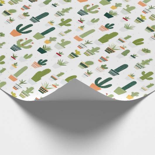 砂漠の雰囲気: Vintによるサボテンをテーマにした包装紙 ラッピングペーパー (角)