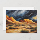 砂漠の雷雨 ポストカード (正面/裏面)