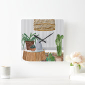 砂漠の風化工I スクエア壁時計 (ホーム)