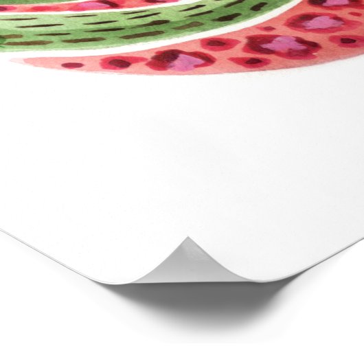 砂漠の風景とカラフルのウズラ ポスター (角)