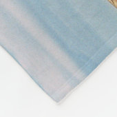 砂漠の風景と手を振る影写真 フリースブランケット (角)