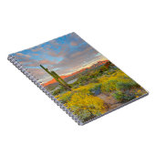 砂漠の風景に沈む夕日 ノートブック (右側)