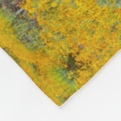 砂漠の風景に沈む夕日 フリースブランケット (角)