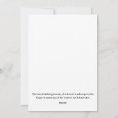 砂漠の風景の美しい シーズンカード (裏面)