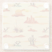 砂漠の風景アリゾナのパターン ガラスコースター (裏面)