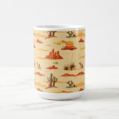 砂漠の風景アリゾナのパターン コーヒーマグカップ (中央)