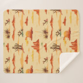 砂漠の風景アリゾナのパターン シェルパブランケット (正面(横))