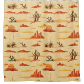 砂漠の風景アリゾナのパターン シャワーカーテン (正面)