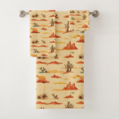 砂漠の風景アリゾナのパターン バスタオルセット (インサイチュ)