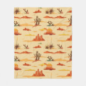 砂漠の風景アリゾナのパターン フリースブランケット (正面)