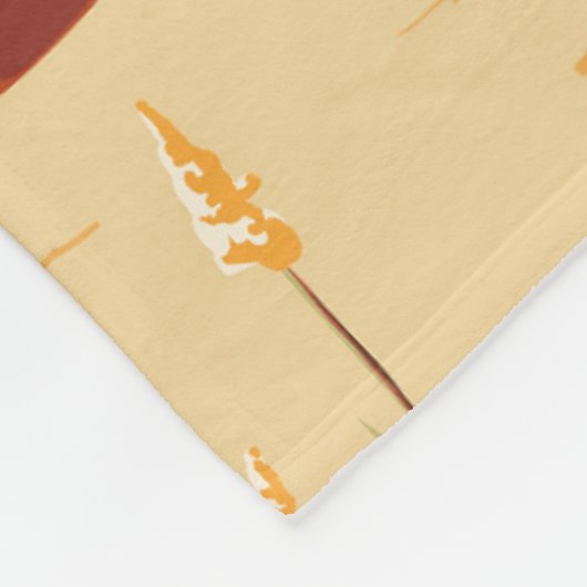 砂漠の風景アリゾナのパターン フリースブランケット (角)