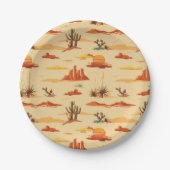砂漠の風景アリゾナのパターン ペーパープレート (正面)