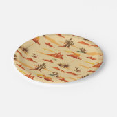 砂漠の風景アリゾナのパターン ペーパープレート (アングル)