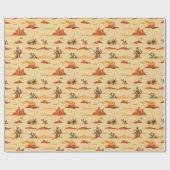 砂漠の風景アリゾナのパターン ラッピングペーパー (フラット)