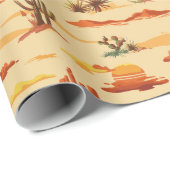 砂漠の風景アリゾナのパターン ラッピングペーパー (ロールコーナー)