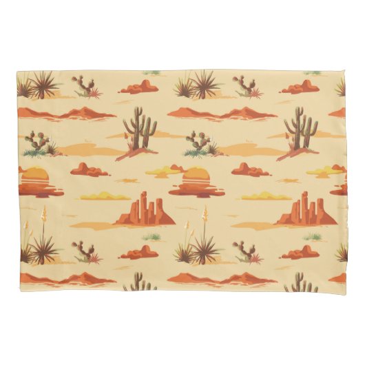 砂漠の風景アリゾナのパターン 枕カバー (正面左)
