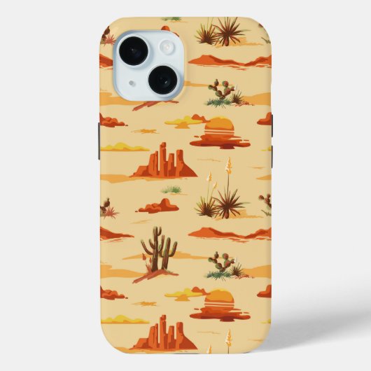 砂漠の風景アリゾナのパターン Case-Mate iPhoneケース (裏面)