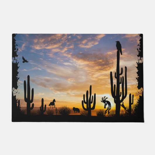 砂漠の風景サウスウェストココペリ島 ドアマット (正面)