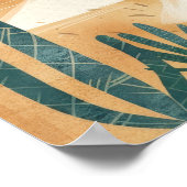 砂漠の風景サボテン幾何学的ウォールアート ポスター (角)