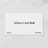 砂漠の風景サンセットビジネスカード 名刺 (裏面)