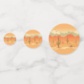 砂漠の風景デザインテーブル紙吹雪 コンフェッティ (裏面)