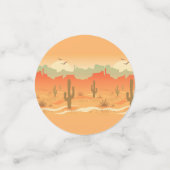 砂漠の風景デザインテーブル紙吹雪 コンフェッティ (スモール正面)