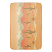 砂漠の風景デザインバスマット バスマット (正面縦)