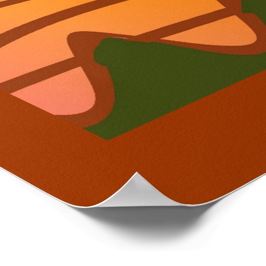 砂漠の風景ポスター ポスター (角)