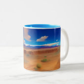 砂漠の風景ユタ ツートーンマグカップ (正面右)