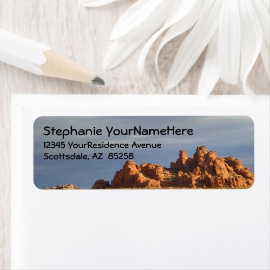 砂漠の風景住所 シール (インサイチュ)