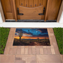 砂漠の風景南西の鳥のカラス