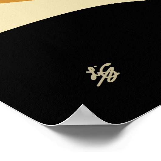 砂漠の風景抽象芸術 ポスター (角)