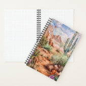 砂漠の風景5.5インチx 8.5インチスパイラルノートブック ノートブック (内側)