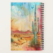 砂漠の風景5.5インチx 8.5インチスパイラルノートブック ノートブック (裏面)