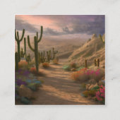 砂漠の風景 スクエア名刺 (正面)