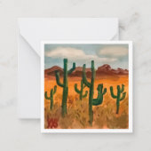 砂漠の風景 ノートカード (正面)