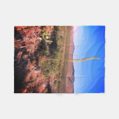 砂漠の風景 フリースブランケット (正面(横))