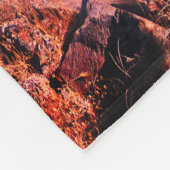 砂漠の風景 フリースブランケット (角)