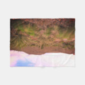 砂漠の風景 フリースブランケット (正面(横))
