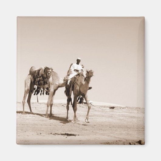 砂漠の風景 マグネット (正面)