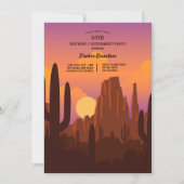 砂漠の風景 招待状 (正面)